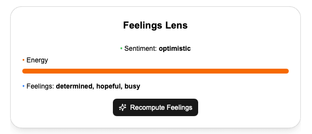 Feeling Lens screenshot
